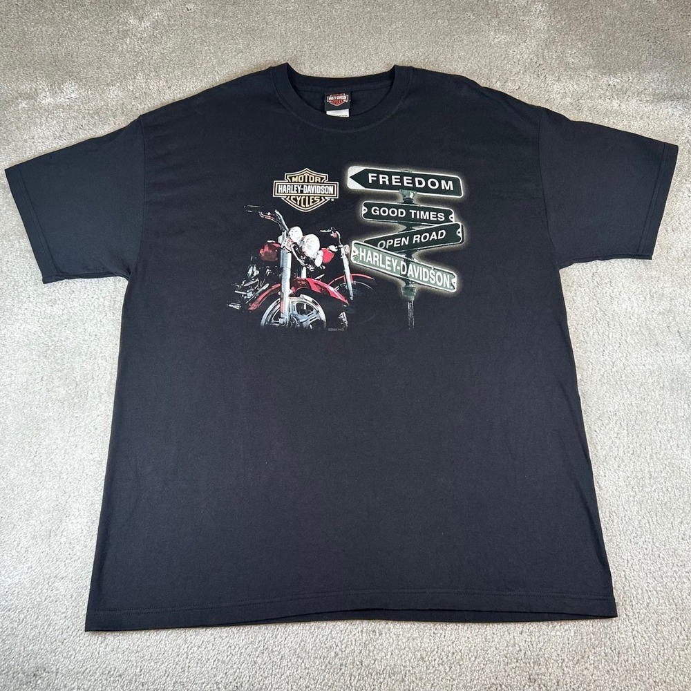 Vintage Y2K Harley-Davidson T-Shirt Men's XL Black Low Country Charleston SC USA
